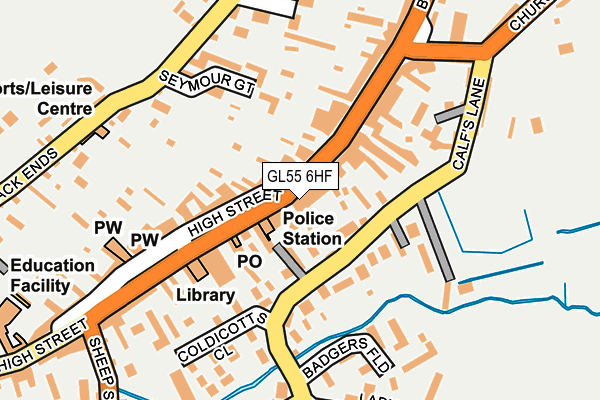 GL55 6HF map - OS OpenMap – Local (Ordnance Survey)