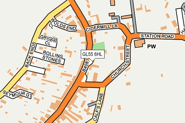 GL55 6HL map - OS OpenMap – Local (Ordnance Survey)