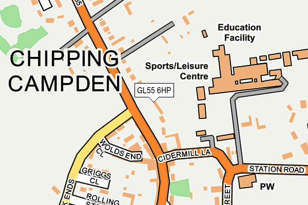 GL55 6HP map - OS OpenMap – Local (Ordnance Survey)