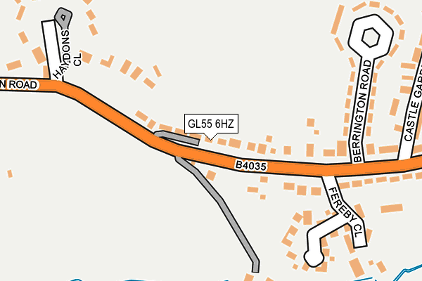 GL55 6HZ map - OS OpenMap – Local (Ordnance Survey)
