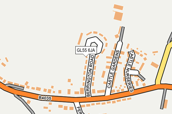 GL55 6JA map - OS OpenMap – Local (Ordnance Survey)
