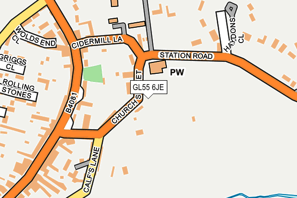 GL55 6JE map - OS OpenMap – Local (Ordnance Survey)