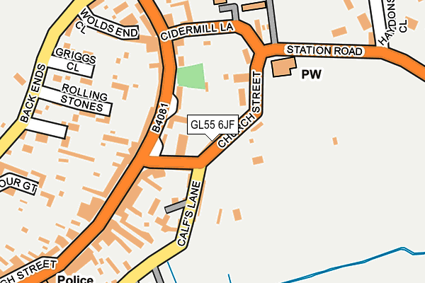 GL55 6JF map - OS OpenMap – Local (Ordnance Survey)