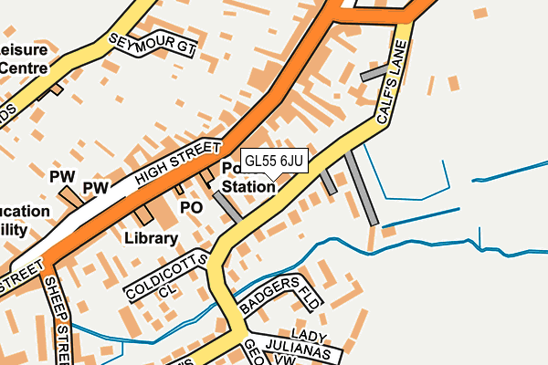 GL55 6JU map - OS OpenMap – Local (Ordnance Survey)