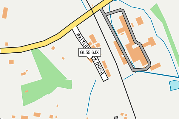 GL55 6JX map - OS OpenMap – Local (Ordnance Survey)