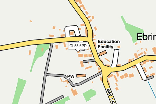 GL55 6PD map - OS OpenMap – Local (Ordnance Survey)