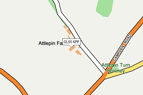 GL55 6PP map - OS OpenMap – Local (Ordnance Survey)