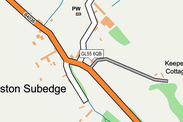 GL55 6QB map - OS OpenMap – Local (Ordnance Survey)