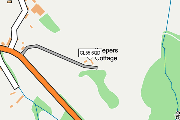 GL55 6QD map - OS OpenMap – Local (Ordnance Survey)