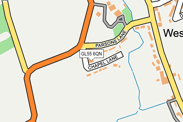 GL55 6QN map - OS OpenMap – Local (Ordnance Survey)