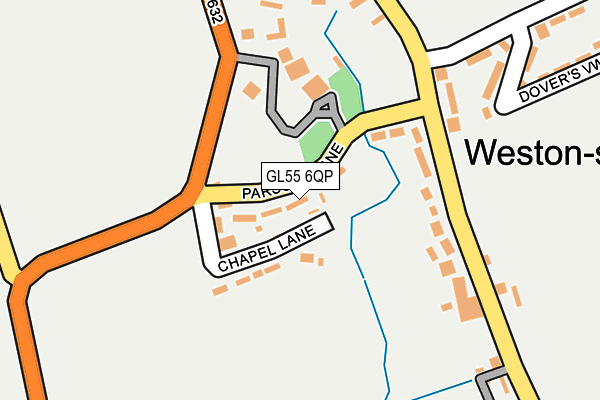 GL55 6QP map - OS OpenMap – Local (Ordnance Survey)