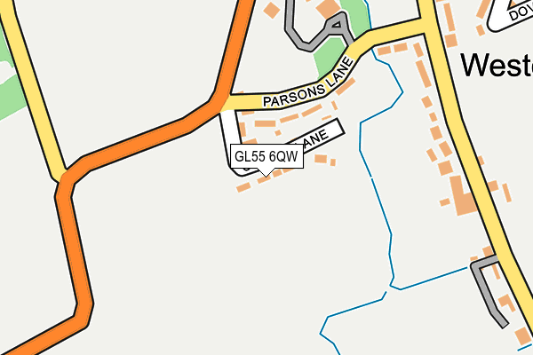 GL55 6QW map - OS OpenMap – Local (Ordnance Survey)