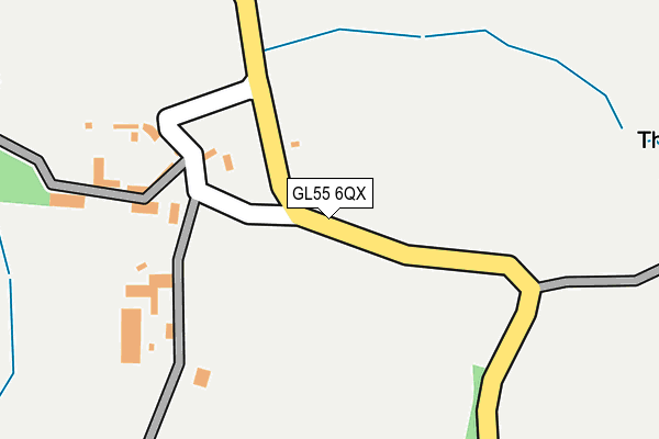 GL55 6QX map - OS OpenMap – Local (Ordnance Survey)