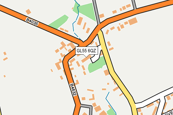 GL55 6QZ map - OS OpenMap – Local (Ordnance Survey)