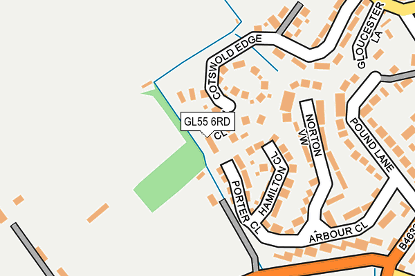 GL55 6RD map - OS OpenMap – Local (Ordnance Survey)