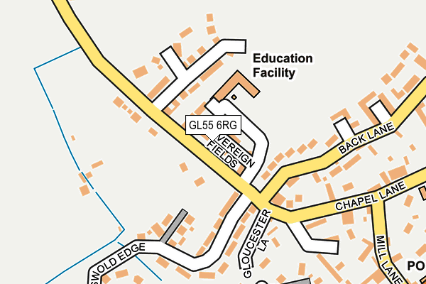 GL55 6RG map - OS OpenMap – Local (Ordnance Survey)