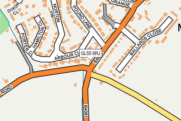 GL55 6RJ map - OS OpenMap – Local (Ordnance Survey)
