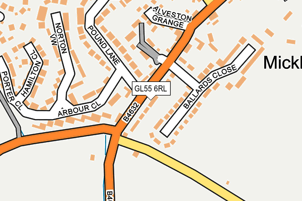 GL55 6RL map - OS OpenMap – Local (Ordnance Survey)