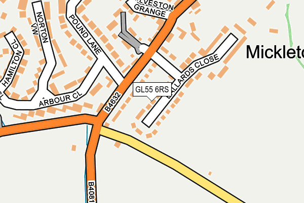 GL55 6RS map - OS OpenMap – Local (Ordnance Survey)