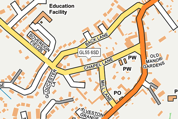 GL55 6SD map - OS OpenMap – Local (Ordnance Survey)