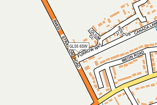 GL55 6SW map - OS OpenMap – Local (Ordnance Survey)