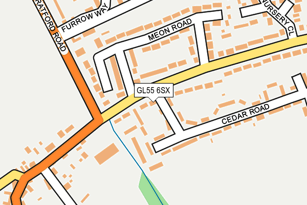 GL55 6SX map - OS OpenMap – Local (Ordnance Survey)