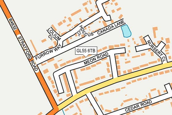 GL55 6TB map - OS OpenMap – Local (Ordnance Survey)