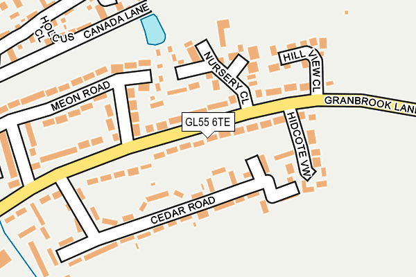 GL55 6TE map - OS OpenMap – Local (Ordnance Survey)