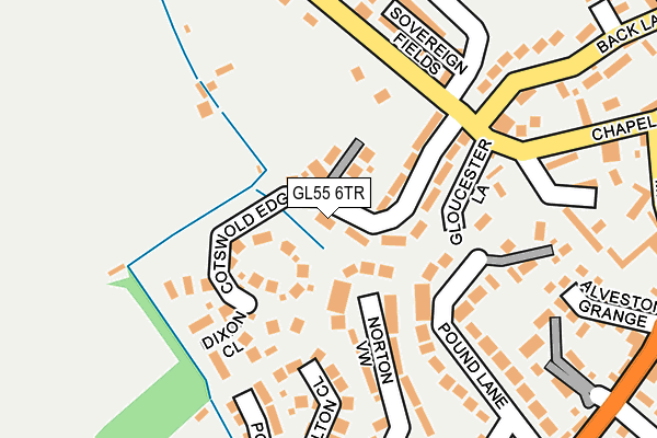 GL55 6TR map - OS OpenMap – Local (Ordnance Survey)