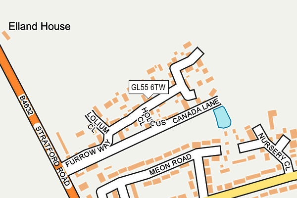 GL55 6TW map - OS OpenMap – Local (Ordnance Survey)