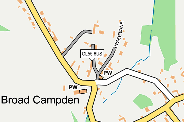 GL55 6US map - OS OpenMap – Local (Ordnance Survey)