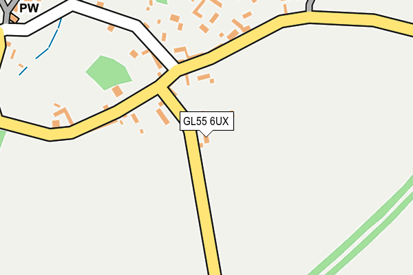 GL55 6UX map - OS OpenMap – Local (Ordnance Survey)