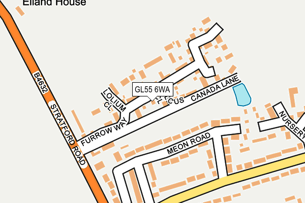 GL55 6WA map - OS OpenMap – Local (Ordnance Survey)