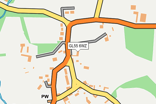 GL55 6WZ map - OS OpenMap – Local (Ordnance Survey)