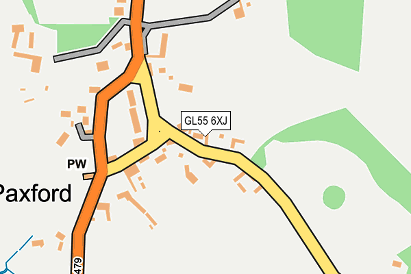 GL55 6XJ map - OS OpenMap – Local (Ordnance Survey)