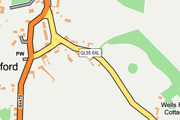 GL55 6XL map - OS OpenMap – Local (Ordnance Survey)