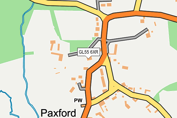 GL55 6XR map - OS OpenMap – Local (Ordnance Survey)