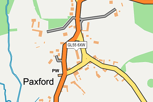 GL55 6XW map - OS OpenMap – Local (Ordnance Survey)