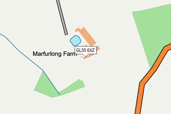 GL55 6XZ map - OS OpenMap – Local (Ordnance Survey)
