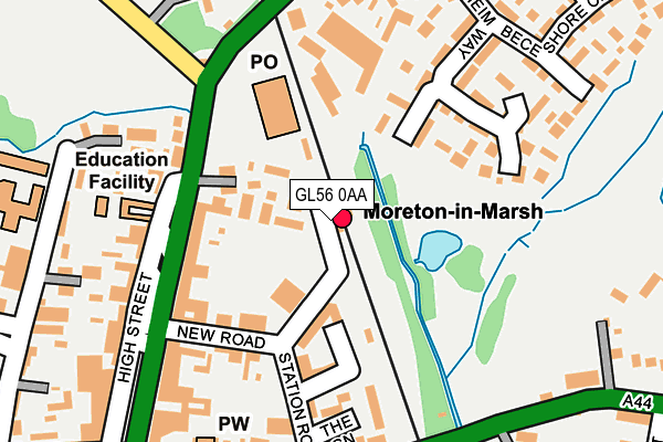 GL56 0AA map - OS OpenMap – Local (Ordnance Survey)