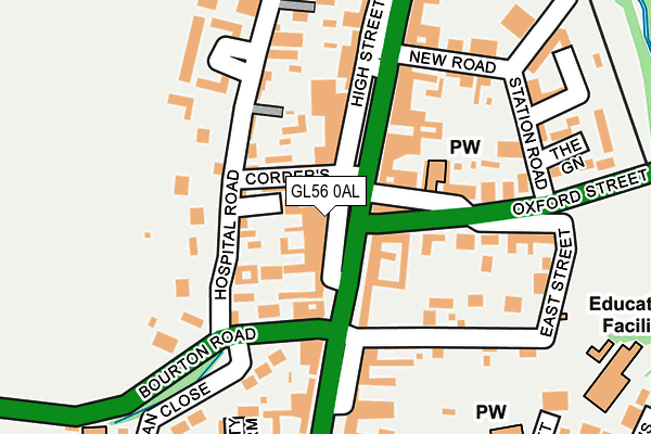 GL56 0AL map - OS OpenMap – Local (Ordnance Survey)