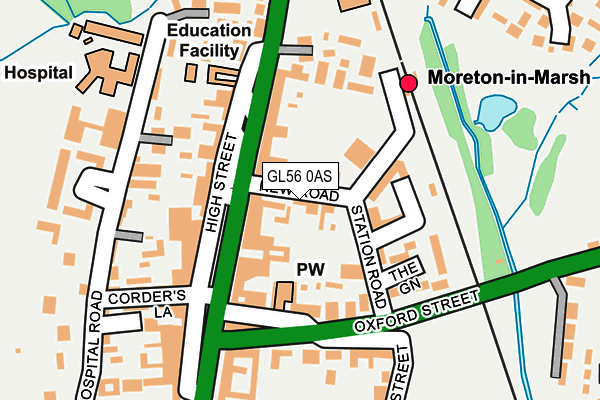 GL56 0AS map - OS OpenMap – Local (Ordnance Survey)