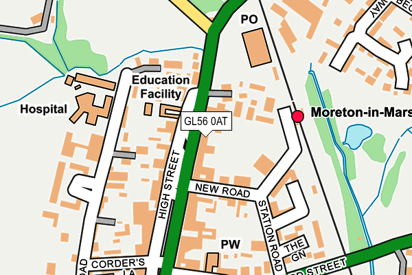 GL56 0AT map - OS OpenMap – Local (Ordnance Survey)