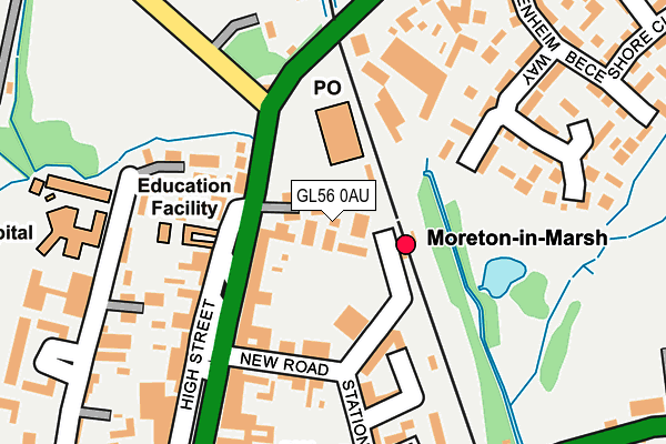 GL56 0AU map - OS OpenMap – Local (Ordnance Survey)