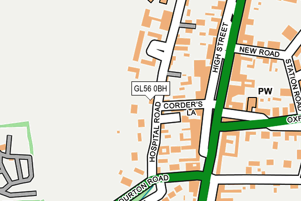 GL56 0BH map - OS OpenMap – Local (Ordnance Survey)