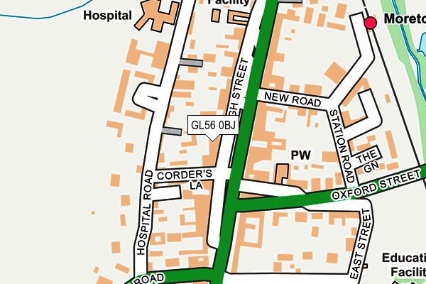 GL56 0BJ map - OS OpenMap – Local (Ordnance Survey)