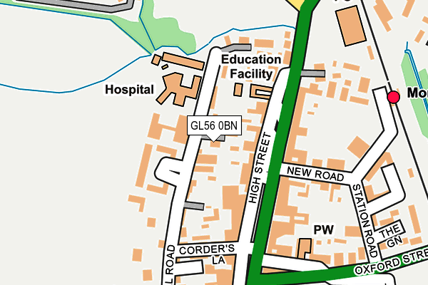 Map of VICTORIA HOUSE (MORETON IN MARSH) RESIDENTS COMPANY LIMITED at local scale
