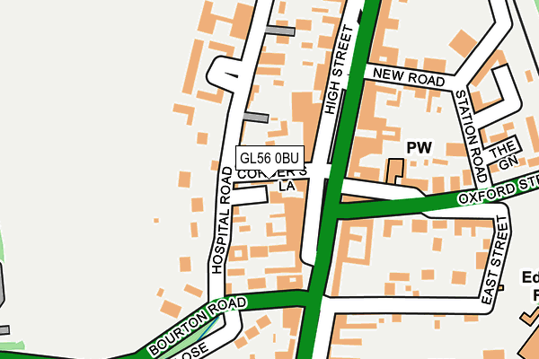 GL56 0BU map - OS OpenMap – Local (Ordnance Survey)