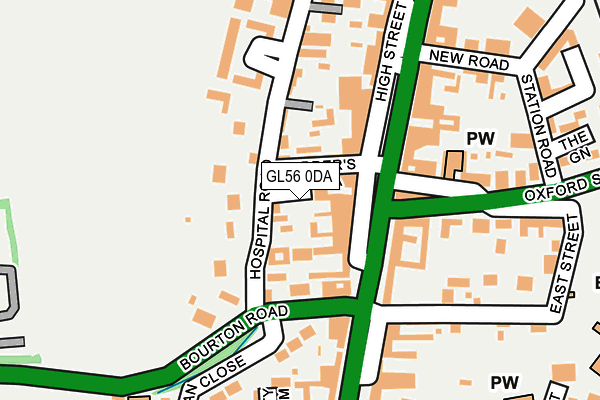 GL56 0DA map - OS OpenMap – Local (Ordnance Survey)