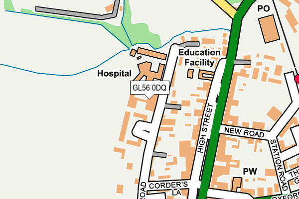 GL56 0DQ map - OS OpenMap – Local (Ordnance Survey)